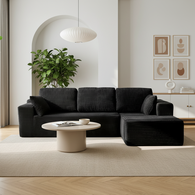 Modern Reclining Compressed L-Shape Sectional Sofa Bed main image 1
