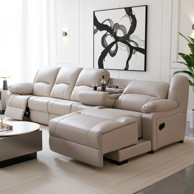 Electric Recliner Sofa with Console China Supplier