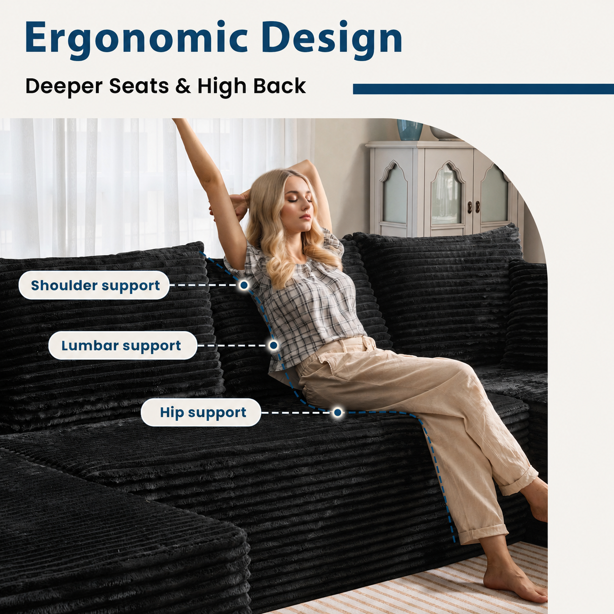 131-Inch Compressed Sofa in a Box gallery image 3