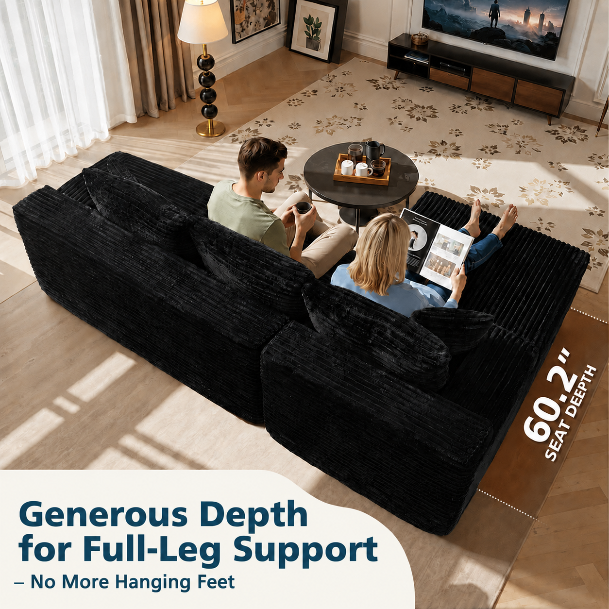 96-Inch Compressed Sofa in a Box gallery image 3